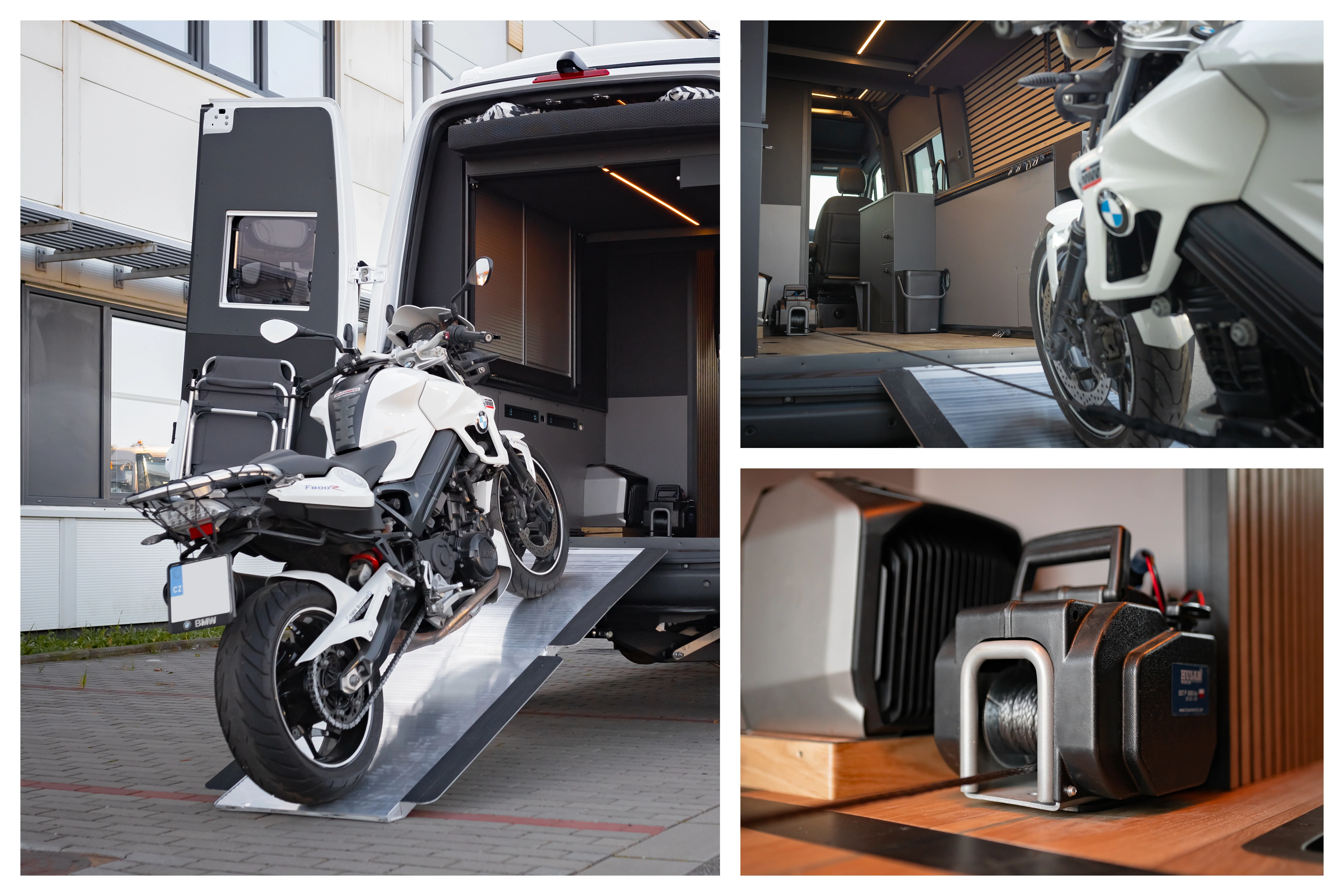 Sprinter L2H2 – Vestavba pro přepravu motorky, kol a pohodlí na cestách – foto 20